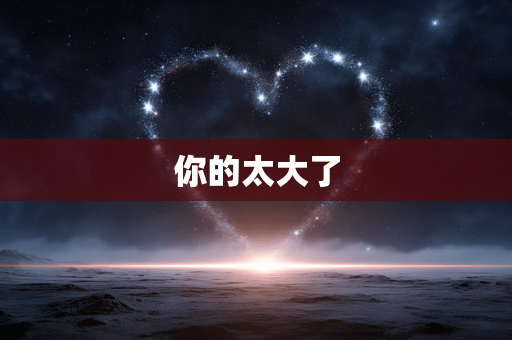 你的太大了