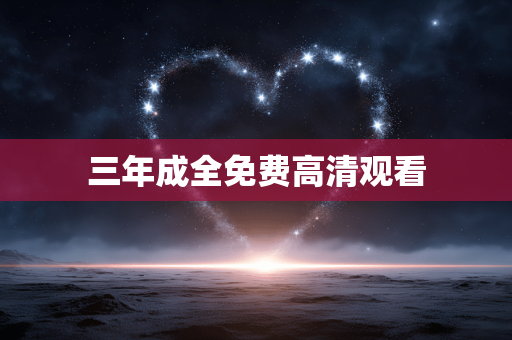 三年成全免费高清观看