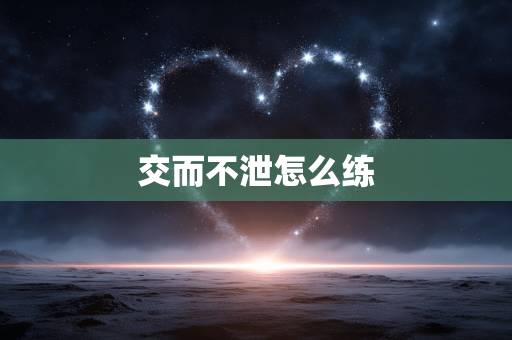 交而不泄怎么练