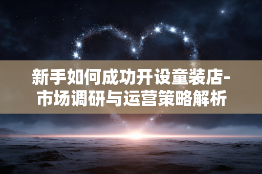 新手如何成功开设童装店-市场调研与运营策略解析 新手如何成功开设童装店-市场调研与运营策略解析