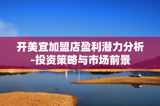 开美宜加盟店盈利潜力分析-投资策略与市场前景 开美宜加盟店盈利潜力分析-投资策略与市场前景