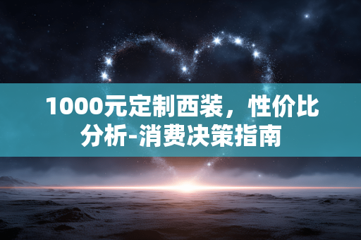 1000元定制西装,性价比分析-消费决策指南 1000元定制西装,性价比分析-消费决策指南
