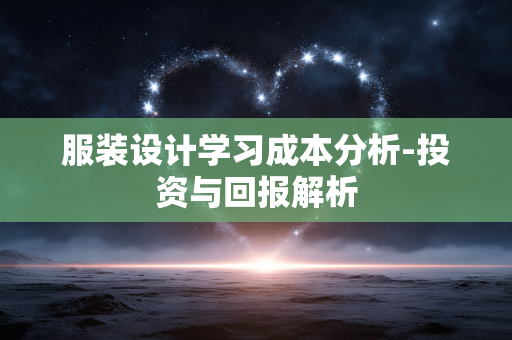 服装设计学习成本分析-投资与回报解析