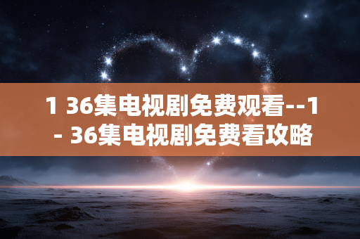 1 36集电视剧免费观看--1 - 36集电视剧免费看攻略
