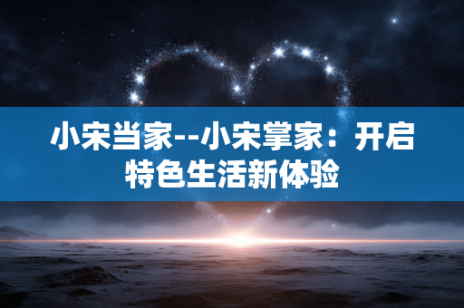 小宋当家--小宋掌家：开启特色生活新体验