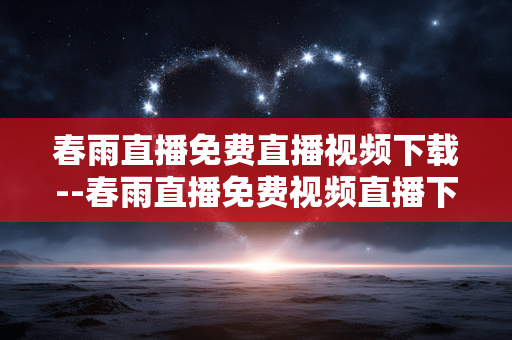 春雨直播免费直播视频下载--春雨直播免费视频直播下载全攻略