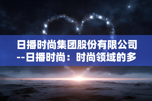 日播时尚集团股份有限公司--日播时尚：时尚领域的多元先锋力量