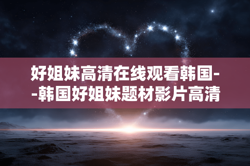 好姐妹高清在线观看韩国--韩国好姐妹题材影片高清在线观看指南