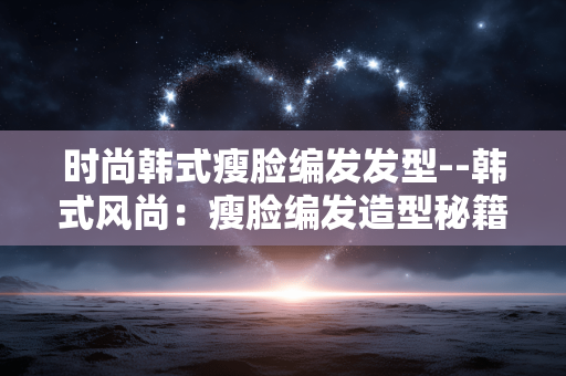 时尚韩式瘦脸编发发型--韩式风尚：瘦脸编发造型秘籍