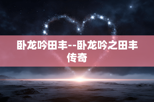 卧龙吟田丰--卧龙吟之田丰传奇