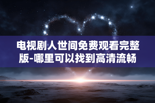 电视剧人世间免费观看完整版-哪里可以找到高清流畅无广告的那部跨时代剧