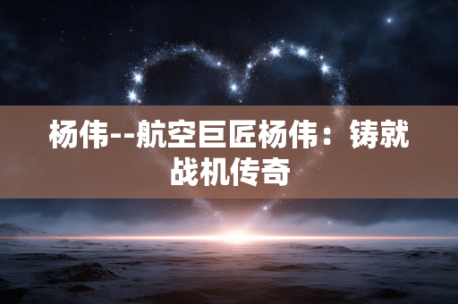 杨伟--航空巨匠杨伟：铸就战机传奇