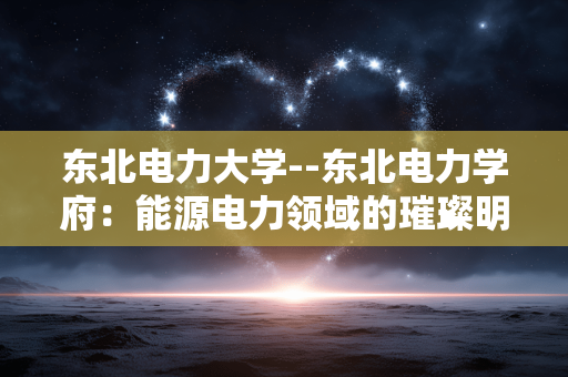 东北电力大学--东北电力学府：能源电力领域的璀璨明珠