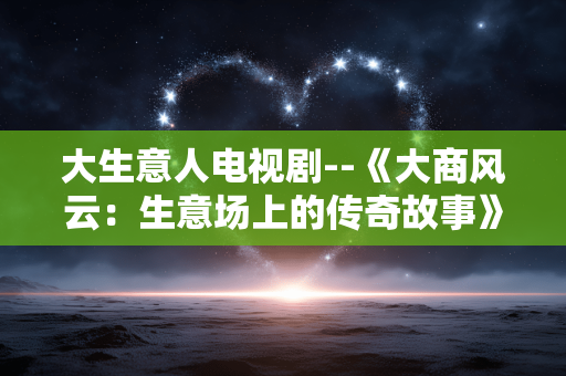 大生意人电视剧--《大商风云：生意场上的传奇故事》