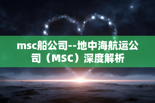 msc船公司--地中海航运公司（MSC）深度解析