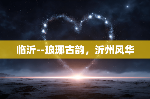 临沂--琅琊古韵，沂州风华