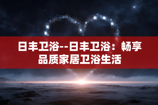 日丰卫浴--日丰卫浴：畅享品质家居卫浴生活