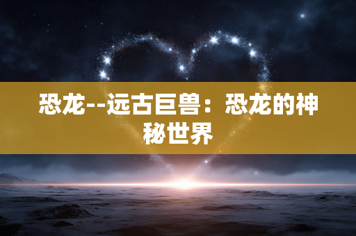 恐龙--远古巨兽：恐龙的神秘世界