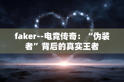 faker--电竞传奇：“伪装者”背后的真实王者