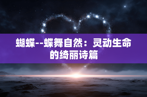 蝴蝶--蝶舞自然：灵动生命的绮丽诗篇