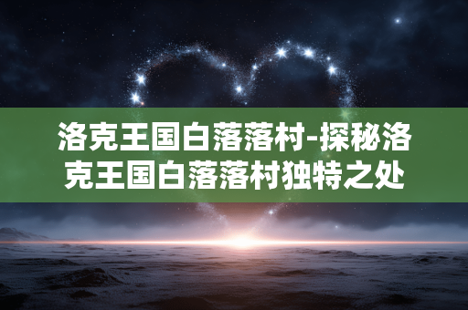 洛克王国白落落村-探秘洛克王国白落落村独特之处