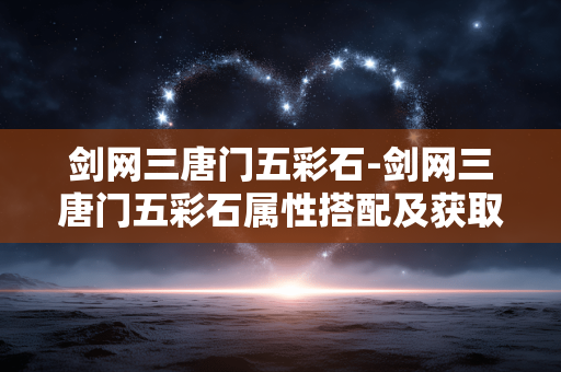 剑网三唐门五彩石-剑网三唐门五彩石属性搭配及获取攻略 剑网三唐门五彩石-剑网三唐门五彩石属性搭配及获取攻略