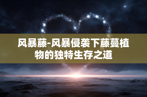 风暴藤-风暴侵袭下藤蔓植物的独特生存之道