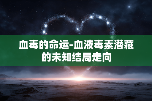 血毒的命运-血液毒素潜藏的未知结局走向 血毒的命运-血液毒素潜藏的未知结局走向