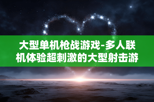 大型单机枪战游戏-多人联机体验超刺激的大型射击游戏 大型单机枪战游戏-多人联机体验超刺激的大型射击游戏