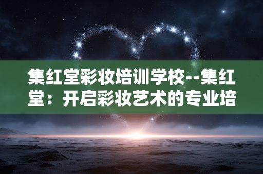 集红堂彩妆培训学校--集红堂：开启彩妆艺术的专业培训殿堂