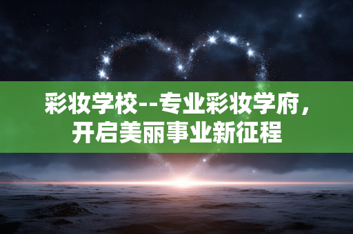 彩妆学校--专业彩妆学府，开启美丽事业新征程
