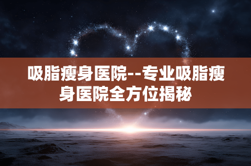 吸脂瘦身医院--专业吸脂瘦身医院全方位揭秘