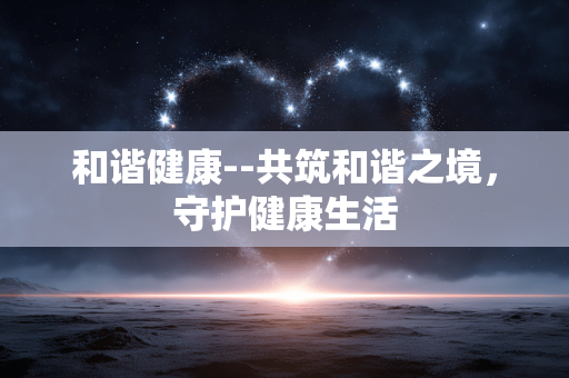 和谐健康--共筑和谐之境，守护健康生活