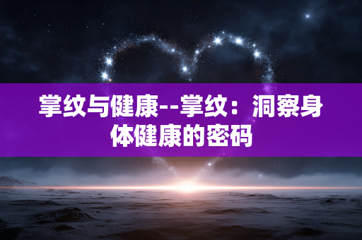 掌纹与健康--掌纹：洞察身体健康的密码