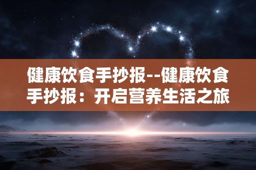 健康饮食手抄报--健康饮食手抄报：开启营养生活之旅