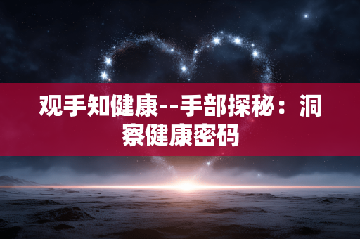 观手知健康--手部探秘：洞察健康密码