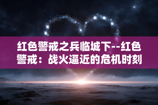红色警戒之兵临城下--红色警戒:战火逼近的危机时刻 红色警戒之兵临城下--红色警戒:战火逼近的危机时刻