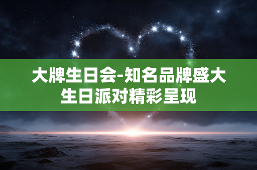 大牌生日会-知名品牌盛大生日派对精彩呈现 大牌生日会-知名品牌盛大生日派对精彩呈现