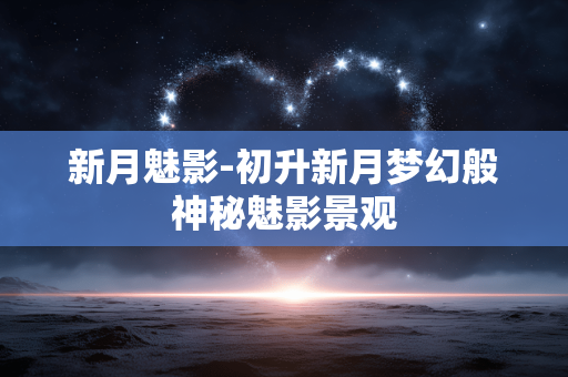 新月魅影-初升新月梦幻般神秘魅影景观