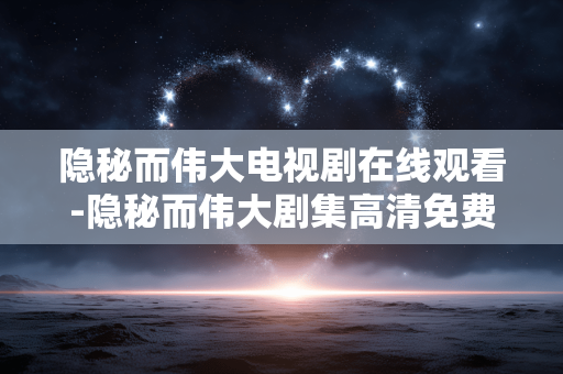 隐秘而伟大电视剧在线观看-隐秘而伟大剧集高清免费线上观赏渠道