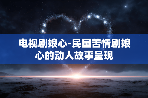 电视剧娘心-民国苦情剧娘心的动人故事呈现 电视剧娘心-民国苦情剧娘心的动人故事呈现