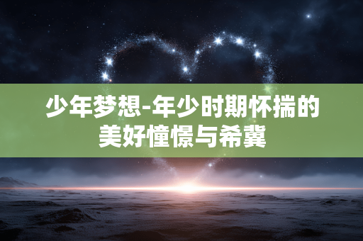 少年梦想-年少时期怀揣的美好憧憬与希冀