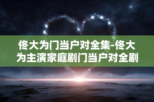 佟大为门当户对全集-佟大为主演家庭剧门当户对全剧集