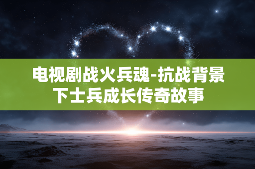 电视剧战火兵魂-抗战背景下士兵成长传奇故事