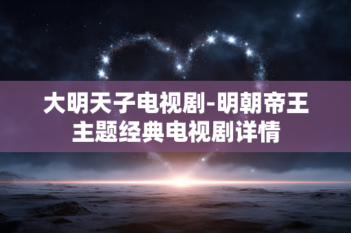大明天子电视剧-明朝帝王主题经典电视剧详情