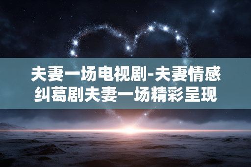 夫妻一场电视剧-夫妻情感纠葛剧夫妻一场精彩呈现