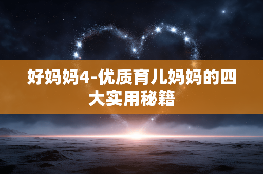 好妈妈4-优质育儿妈妈的四大实用秘籍