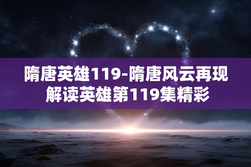 隋唐英雄119-隋唐风云再现 解读英雄第119集精彩