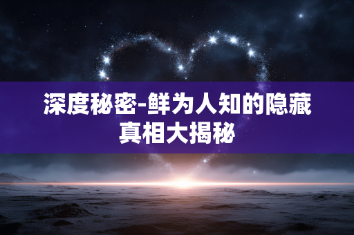 深度秘密-鲜为人知的隐藏真相大揭秘