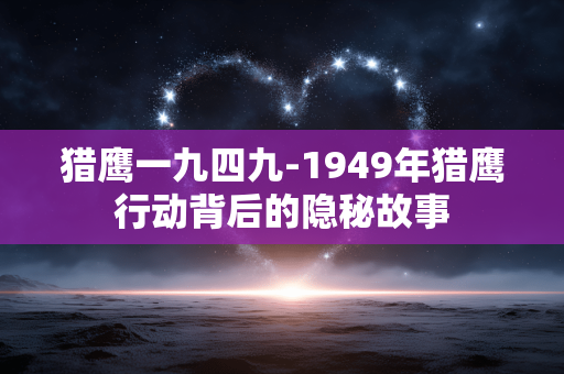 猎鹰一九四九-1949年猎鹰行动背后的隐秘故事